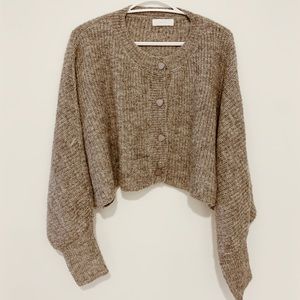 Oak and fort knitted, cropped cardigan. Worn once.